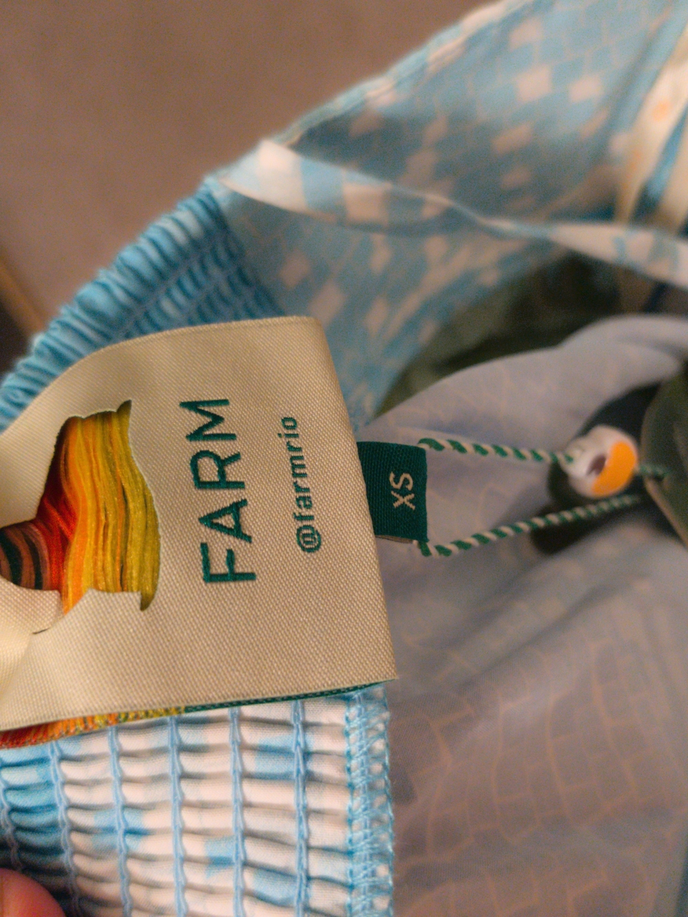 FARM Rio Blue Tropical Maxi Dress with Green and Yellow Botanical Print - Picture 3 of 5
